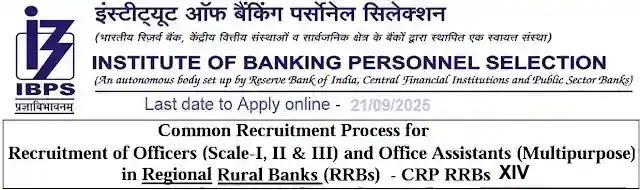 IBPS 14 XIV CRP RRB Officer Office-Assistant Recruitment 2025