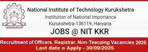 NIT Kurukshetra Non-Teaching Vacancy Recruitment 2025