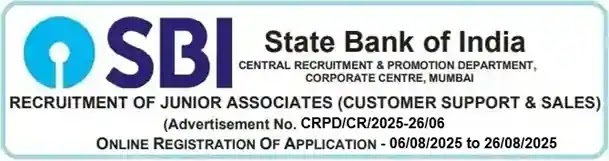 SBI Junior Associates Clerk Vacancy Recruitment 2025